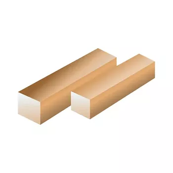 Бронзовый квадрат БрБ2 17x17 ТУ 48-21-289-73